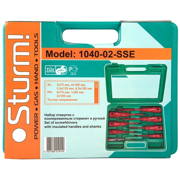 Набор отверток 8 шт STURM 1040-02-SSE, 1040-02-SSE Набор отверток 8 шт STURM 1040-02-SSE