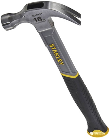 Молоток-гвоздодер STANLEY 450гр Fiberglass, STHT0-51309 Молоток-гвоздодер STANLEY 450гр Fiberglass