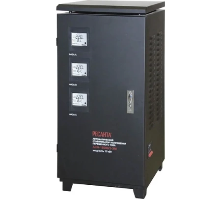 Стабилизатор напряжения РЕСАНТА АСН-15000/3-ЭМ, 63/4/5 Стабилизатор напряжения РЕСАНТА АСН-15000/3-ЭМ