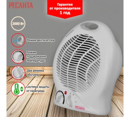 Тепловентилятор РЕСАНТА ТВС-2, 67/2/2 Тепловентилятор РЕСАНТА ТВС-2