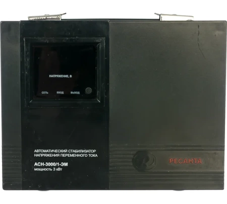 Стабилизатор Ресанта АСН-3000/1-ЭM, 63/1/5 Стабилизатор Ресанта АСН-3000/1-ЭM