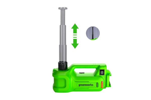 Домкрат автомобильный гидравлический аккумуляторный GREENWORKS G24JACK (без АКБ и ЗУ), 3401407 Домкрат автомобильный гидравлический аккумуляторный GREENWORKS G24JACK (без АКБ и ЗУ)
