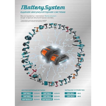 Аккумулятор STURM 18В, 4А/ч, Li-Ion, слайдер, 1BatterySystem18V (SBP1804), SBP1804 Аккумулятор STURM 18В, 4А/ч, Li-Ion, слайдер, 1BatterySystem18V (SBP1804)