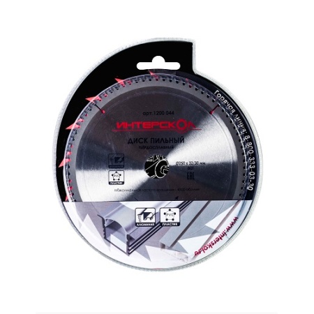 Диск пильный по алюм. ИНТЕРСКОЛ 165х2.0х20х48Т, 2122916504800 Диск пильный по алюм. ИНТЕРСКОЛ 165х2.0х20х48Т