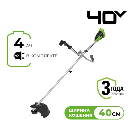 ������� �������������� Greenworks GD40BCBK4 (40V, 40 ��, �����������, � ��� 4�� � ��) 2105707UB