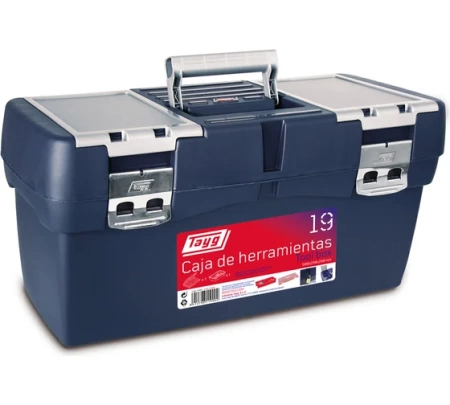 Ящик для инструментов TAYG №19 (580х290х290мм) футляр, глубокий поддон, синий, метал. замки 119002, 119002 Ящик для инструментов TAYG №19 (580х290х290мм) футляр, глубокий поддон, синий, метал. замки 119002