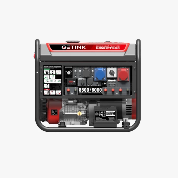 Генератор бензиновый GETINK G8500TFEAX (8,5кВт,один. мощ. на 1 и 3ф, электростартер) 11012, 11012 Генератор бензиновый GETINK G8500TFEAX (8,5кВт,один. мощ. на 1 и 3ф, электростартер) 11012