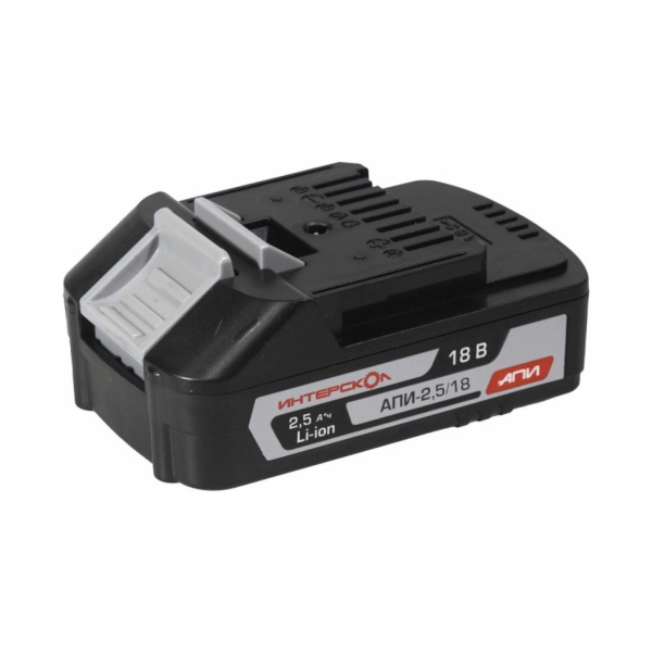 Аккумулятор ИНТЕРСКОЛ АПИ-2.5/18, 18В, 2.5А/ч, Li-lon (2400.024), 2400.024 Аккумулятор ИНТЕРСКОЛ АПИ-2.5/18, 18В, 2.5А/ч, Li-lon (2400.024)