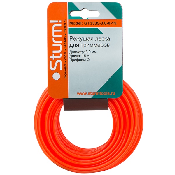 Леска 2 мм x 15 м (круг) STURM (GT3535-2.0-0-15) Леска 2 мм x 15 м (круг) STURM (GT3535-2.0-0-15)