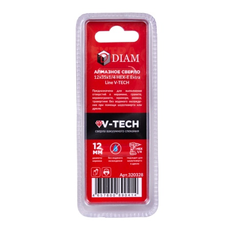     12x351/4 HEX-E DIAM Extra Line V-TECH (320328)