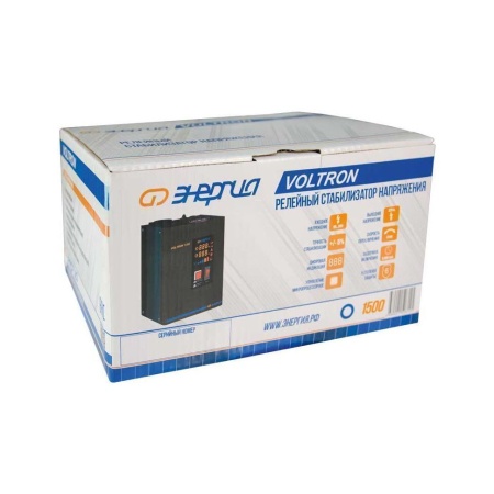 Стабилизатор напряжения Энергия VOLTRON-1500 (5%) Е0101-0155, Е0101-0155 Стабилизатор напряжения Энергия VOLTRON-1500 (5%) Е0101-0155