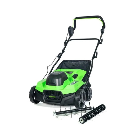 Аэратор-скарификатор аккумуляторный GREENWORKS GD40SC38IIK4 (40V, бесщ., АКБ 4Ач и ЗУ) 2517607UB, 2517607UB Аэратор-скарификатор аккумуляторный GREENWORKS GD40SC38IIK4 (40V, бесщ., АКБ 4Ач и ЗУ) 2517607UB