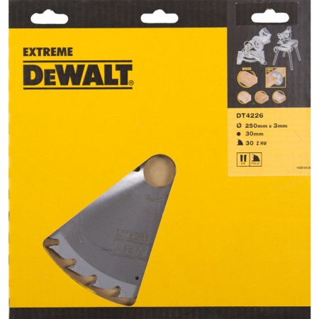 Диск пильный по дереву DEWALT EXTREME 250x30x30T DT4226-QZ, DT4226-QZ Диск пильный по дереву DEWALT EXTREME 250x30x30T DT4226-QZ