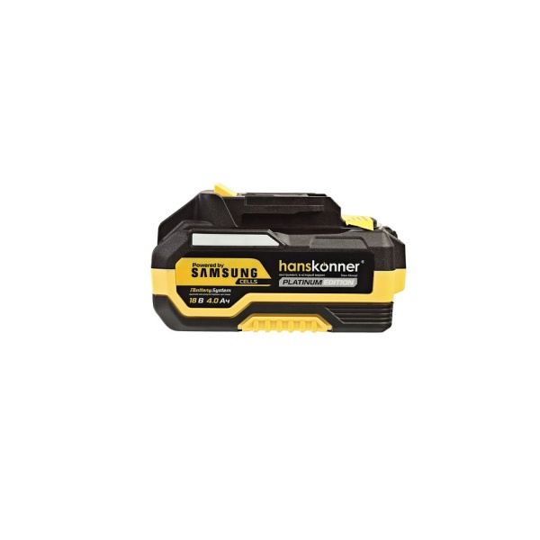 Аккумулятор HANSKONNER 18В, 4А/ч, 1BatterySystem18V (HBP2004PRO), HBP2004PRO Аккумулятор HANSKONNER 18В, 4А/ч, 1BatterySystem18V (HBP2004PRO)