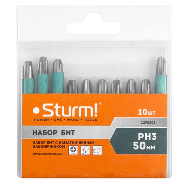 Биты с магнитным наконечником STURM PH3х50 Биты с магнитным наконечником STURM PH3х50