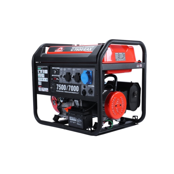 Генератор бензиновый SUNREKA G7500EAX (7,5кВт, 1-Ф, электростартер) 211008, 211008 Генератор бензиновый SUNREKA G7500EAX (7,5кВт, 1-Ф, электростартер) 211008
