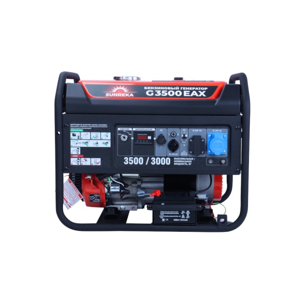 Генератор бензиновый SUNREKA G3500EAX (3,5кВт, 1-Ф, электростартер) 211002, 211002 Генератор бензиновый SUNREKA G3500EAX (3,5кВт, 1-Ф, электростартер) 211002