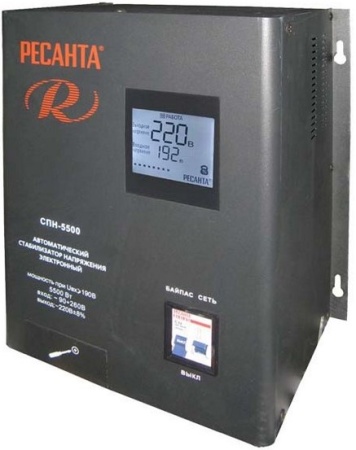 Стабилизатор Ресанта СПН-5500 63/6/27, 63/6/27 Стабилизатор Ресанта СПН-5500 63/6/27