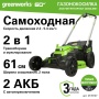 ������������� �������������� Greenworks GD60LM61 (60�, 61��, ����������, ��� ���/��) 2519107