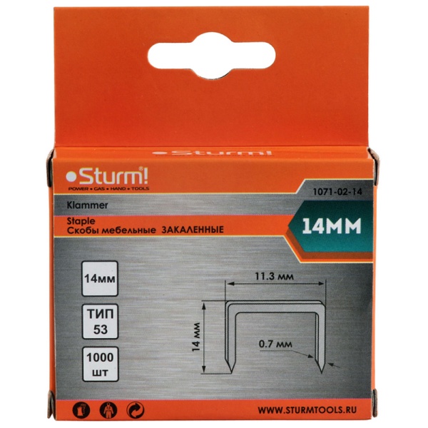 Скобы для степлера STURM 1071-02-14 Скобы для степлера STURM 1071-02-14