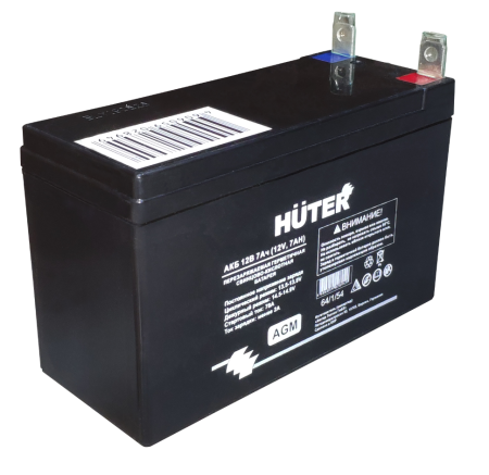 Аккумуляторная батарея АКБ 12В 7Ач Huter, 64/1/54 Аккумуляторная батарея АКБ 12В 7Ач Huter