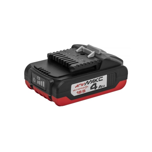 Аккумулятор ИНТЕРСКОЛ 18В, 4А/ч, Li-lon, с индикацией заряда АПИМАКС-4/18И (2400.104), 2400.104 Аккумулятор ИНТЕРСКОЛ 18В, 4А/ч, Li-lon, с индикацией заряда АПИМАКС-4/18И (2400.104)