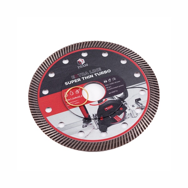 ���� �������� 125x1.2x9x22.2 (��������, ������) Super Thin Turbo Extra Line Diam (000716)