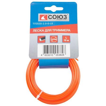 Леска 2 мм x 15 м (круг) СОЮЗ (ТЛ3535-2.0-0-15), ТЛ3535-2.0-0-15 Леска 2 мм x 15 м (круг) СОЮЗ (ТЛ3535-2.0-0-15)