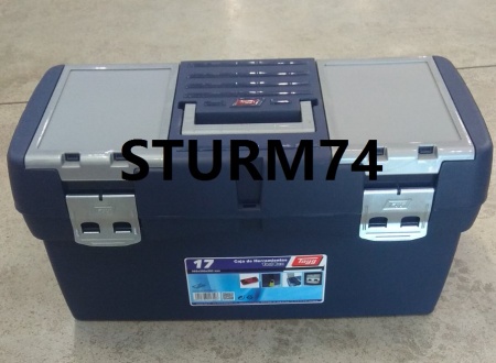 Ящик для инструментов TAYG №17 (580х290х290мм) синий, карман, металлические замки 117008, 117008 Ящик для инструментов TAYG №17 (580х290х290мм) синий, карман, металлические замки 117008