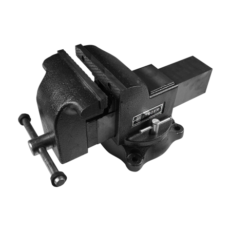 Тиски слесарные 200мм чугунные поворотные с наковальней BERGER "БОР" (BG1339), BG1339 Тиски слесарные 200мм чугунные поворотные с наковальней BERGER "БОР" (BG1339)