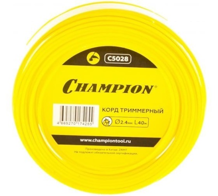 Леска 2,4мм х 40м CHAMPION Star (звезда), C5028 Леска 2,4мм х 40м CHAMPION Star (звезда)