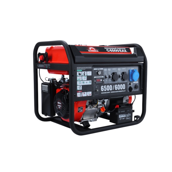 Генератор бензиновый SUNREKA G6500EAX (6,5кВт, 1-Ф, электростартер) 211006, 211006 Генератор бензиновый SUNREKA G6500EAX (6,5кВт, 1-Ф, электростартер) 211006