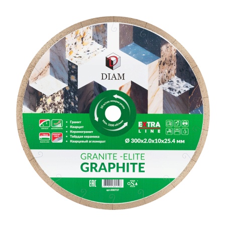 ���� �������� 300x2x10x25.4 (������) Granite-Elite Graphite Diam (000737)