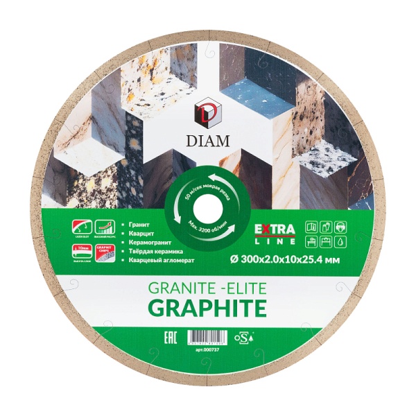 ���� �������� 300x2x10x25.4 (������) Granite-Elite Graphite Diam (000737)