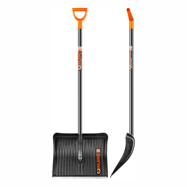 Лопата снеговая 500x410x1500мм, ударопрочный пластик, деревянный черенок Finland (1023), 1023-Ч Лопата снеговая 500x410x1500мм, ударопрочный пластик, деревянный черенок Finland (1023)