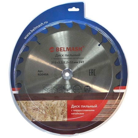 Диск пильный БЕЛМАШ 315х32х24Тх3,2/2,2мм, RD040A Диск пильный БЕЛМАШ 315х32х24Тх3,2/2,2мм
