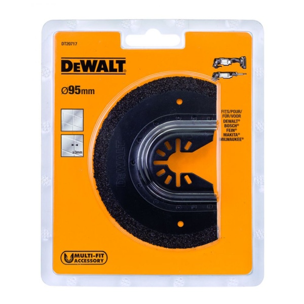 Насадка сегментированный круг по межплиточным швам DEWALT DT20717 (карбидная крошка, 25x95x3 мм), DT20717-QZ Насадка сегментированный круг по межплиточным швам DEWALT DT20717 (карбидная крошка, 25x95x3 мм)