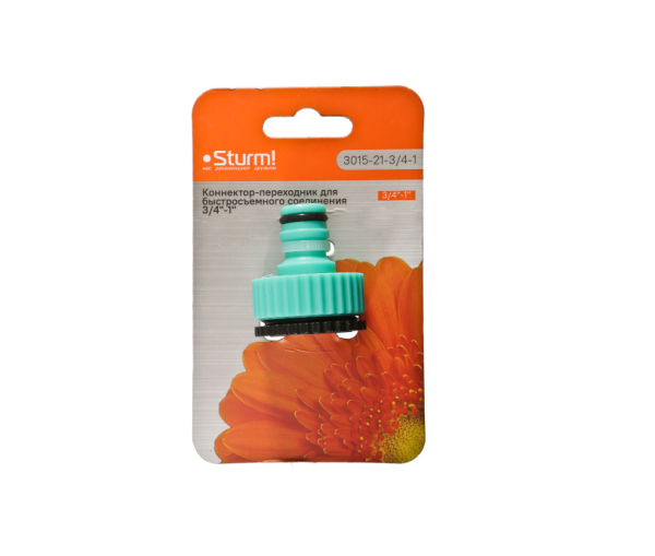 Коннектор-переходник STURM 3015-21-3/4-1 для быстросъемного соединения 3/4"-1", 3015-21-3/4-1 Коннектор-переходник STURM 3015-21-3/4-1 для быстросъемного соединения 3/4"-1"