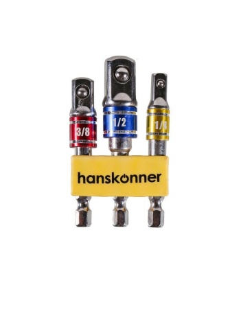 Набор адаптеров для торцевых головок HANSKONNER HK1041-04-S3AD (1/4", 3/8", 1/2"), HK1041-04-S3AD Набор адаптеров для торцевых головок HANSKONNER HK1041-04-S3AD (1/4", 3/8", 1/2")