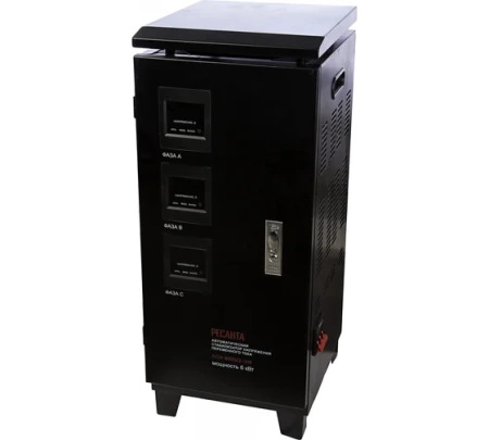 Стабилизатор напряжения РЕСАНТА АСН-6000/3-ЭМ, 63/4/3 Стабилизатор напряжения РЕСАНТА АСН-6000/3-ЭМ