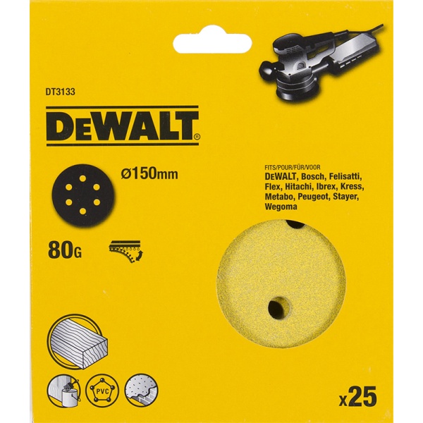Диск DEWALT D 150 мм Р80 Диск DEWALT D 150 мм Р80