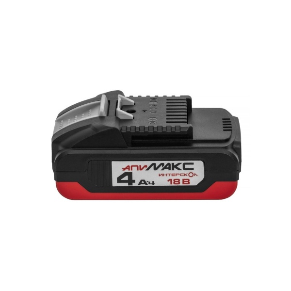 Аккумулятор ИНТЕРСКОЛ 18В, 4А/ч, Li-lon, с индикацией заряда АПИМАКС-4/18И (2400.104), 2400.104 Аккумулятор ИНТЕРСКОЛ 18В, 4А/ч, Li-lon, с индикацией заряда АПИМАКС-4/18И (2400.104)
