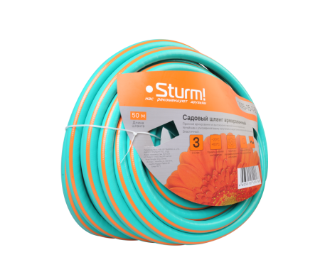 Шланг поливочный STURM 3015-15-1-50 (50м, 1"/25 мм, 3 слоя), 3015-15-1-50 Шланг поливочный STURM 3015-15-1-50 (50м, 1"/25 мм, 3 слоя)
