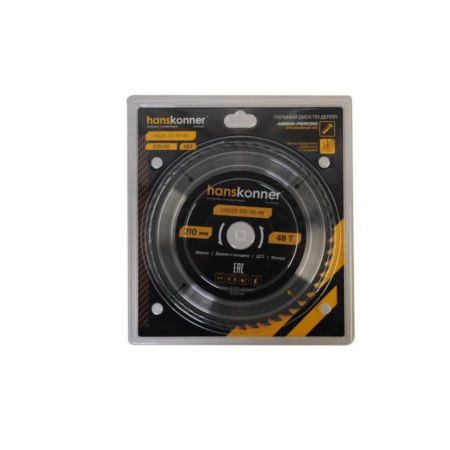 Диск пильный по дереву 210x30мм, 48Т ArmorPiercing HANSKONNER (H9025-210-30-48), H9025-210-30-48 Диск пильный по дереву 210x30мм, 48Т ArmorPiercing HANSKONNER (H9025-210-30-48)