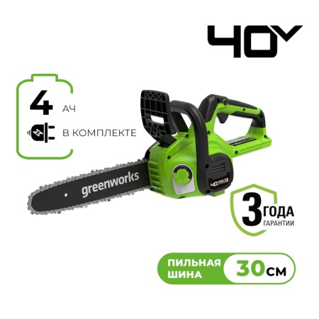 ���� ������ �������������� Greenworks G40CS30IIK4 (40V, 30 ��, 1x ��� 4�� � ��) 2007807UB