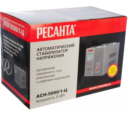 Стабилизатор Ресанта АСН-5000/1-Ц, 63/6/6 Стабилизатор Ресанта АСН-5000/1-Ц