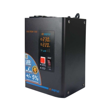Стабилизатор напряжения Энергия VOLTRON-1500 (5%) Е0101-0155, Е0101-0155 Стабилизатор напряжения Энергия VOLTRON-1500 (5%) Е0101-0155