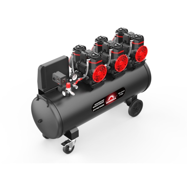 Компрессор SUNREKA GFC750/100DS 216119 (4400Вт, 750л/мин, 100л, 8бар, безмасляный), 216119 Компрессор SUNREKA GFC750/100DS 216119 (4400Вт, 750л/мин, 100л, 8бар, безмасляный)