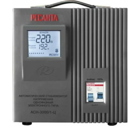 Стабилизатор Ресанта АСН-3000/1-Ц, 63/6/5 Стабилизатор Ресанта АСН-3000/1-Ц