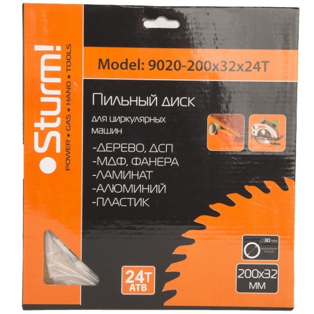 Диск пильный STURM 200х32х24T (9020-200-32-24T), 9020-200-32-24T Диск пильный STURM 200х32х24T (9020-200-32-24T)